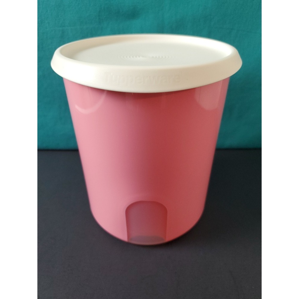 Tupperware One Touch Canister Reminder Window Container 3L / 12.5 cup C Pink !